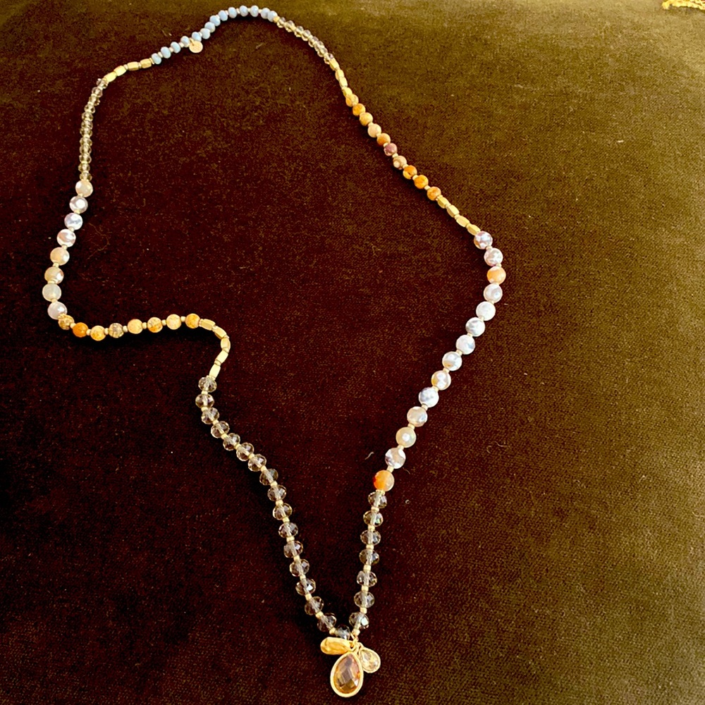 Beautiful multi color crystal necklace